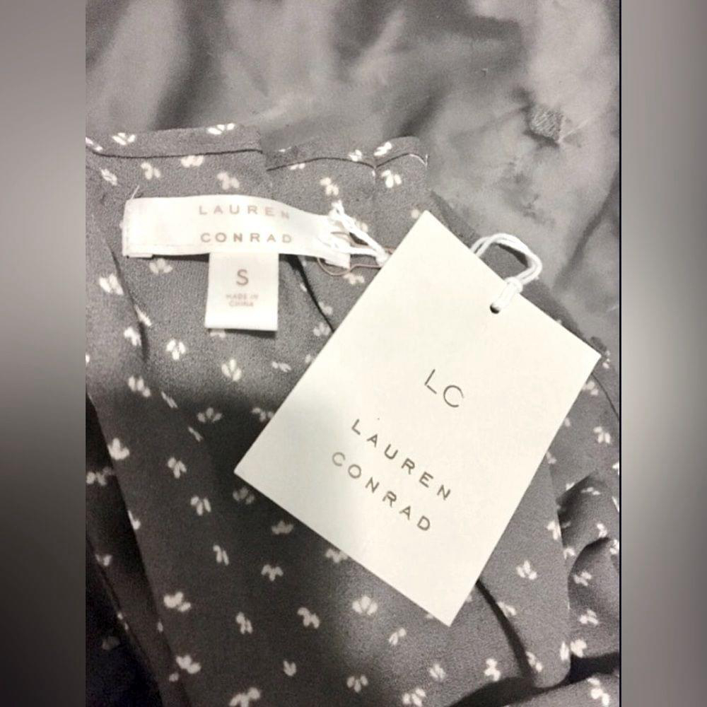 Lauren Conrad grey dress with white polka dots - Picture 4 of 5